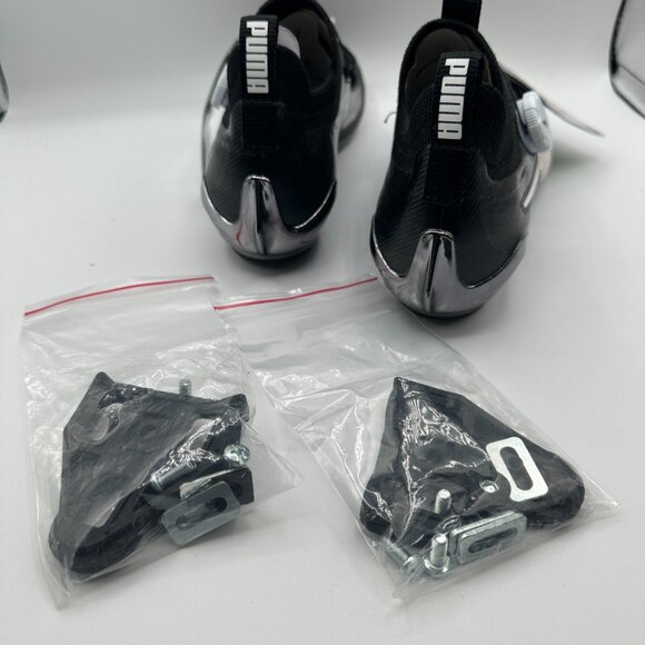 PUMA PWRSPIN Indoor Cycling Shoes Black/White 378096-04 Men's 5 NEW - Picture 8 of 10